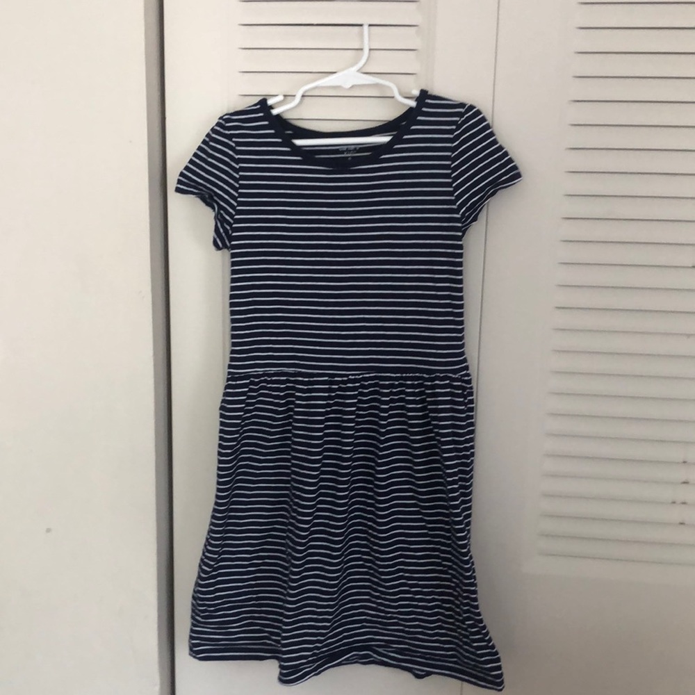 Vintage Carter’s blue and white cotton stripped dress